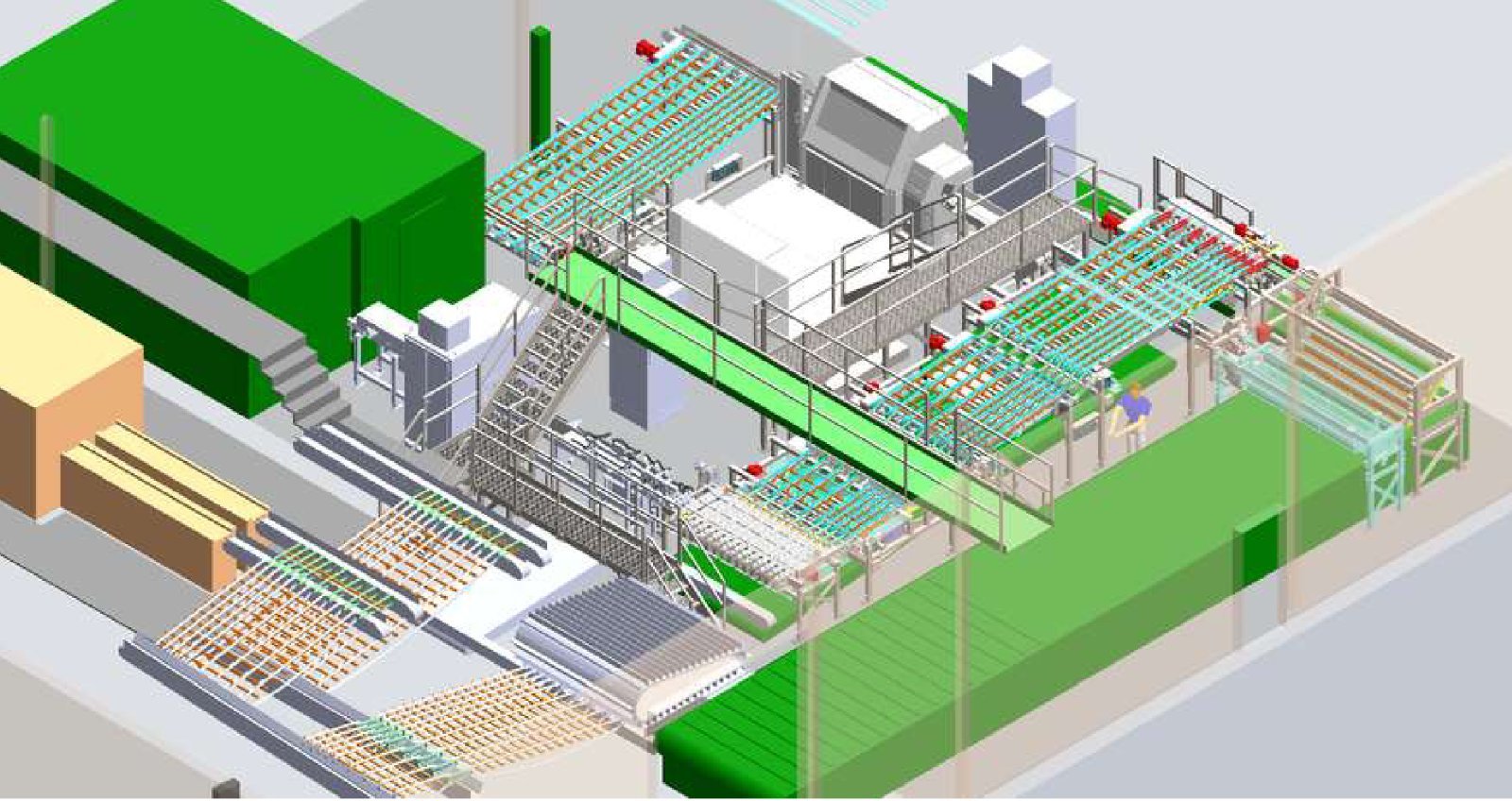 Modèle 3D d'une ligne d'opération